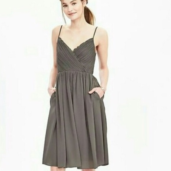 Banana Republic Dresses & Skirts - NWT Banana Republic Gray Knee Length Strappy Dress